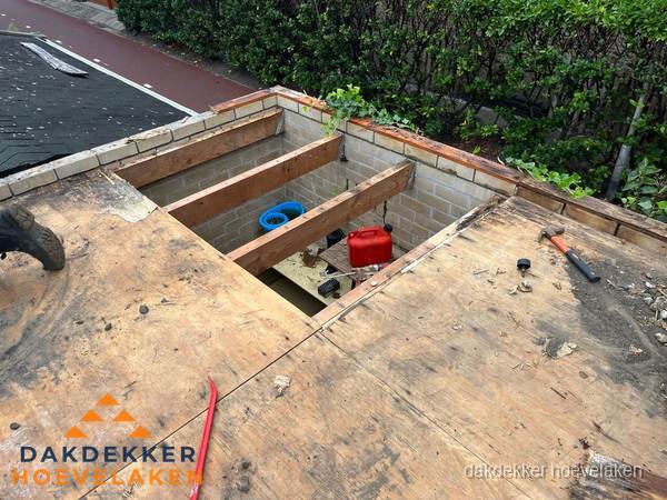 Plat dak vervangen met open constructie in Hoevelaken